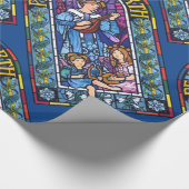 地球のラファエロ前の画家のステンドグラスの平和 ラッピングペーパー (角)