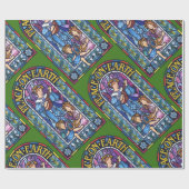 地球のラファエロ前の画家のステンドグラスの平和 ラッピングペーパー (フラット)