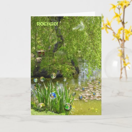地球のリサイクル！ カード (黄色い花)