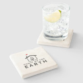 地球のロゴの合唱団 –  ストーンコースター (横)