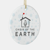 地球のロゴの合唱団 – 冬のクリスマス –  セラミックオーナメント (右)