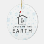 地球のロゴの合唱団 – 冬のクリスマス –  セラミックオーナメント (左)