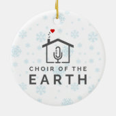 地球のロゴの合唱団 – 冬のクリスマス –  セラミックオーナメント (裏面)