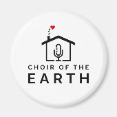 地球のロゴの合唱団 – 冷蔵庫 マグネット (正面)