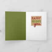 地球のヴィンテージの休日カードの平和 シーズンカード (内部)