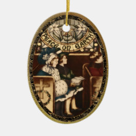 地球のヴィンテージの平和 セラミックオーナメント