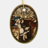 地球のヴィンテージの平和 セラミックオーナメント (裏面)