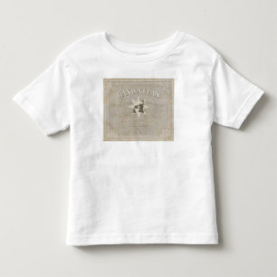 地球の一部分のとびら手の地図書 トドラーTシャツ
