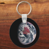 地球の上で植物の成長。 キーホルダー (正面)