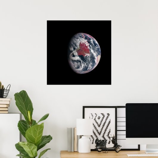 地球の上で植物の成長。 ポスター (ホームオフィス)