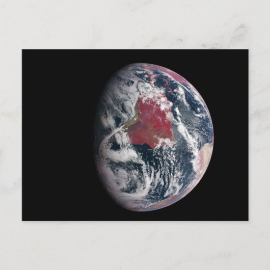 地球の上で植物の成長。 ポストカード (正面)