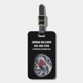 地球の上で植物の成長。 ラゲッジタグ (正面縦)