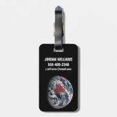 地球の上で植物の成長。 ラゲッジタグ (裏面縦)