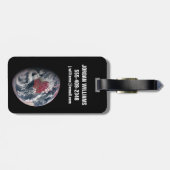 地球の上で植物の成長。 ラゲッジタグ (裏面横)