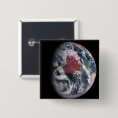 地球の上で植物の成長。 缶バッジ (正面&裏面)