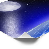 地球の上の月 フォトプリント            (角)