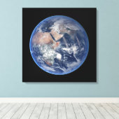 地球の上の東半球。 キャンバスプリント (インサイチュ (ウッドフロア))