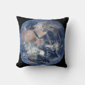 地球の上の東半球。 クッション (正面)