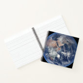 地球の上の東半球。 ノートブック (内部)