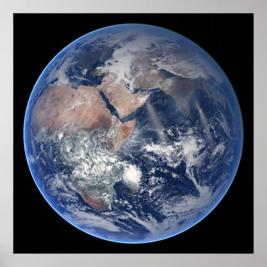 地球の上の東半球。 ポスター (正面)