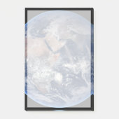 地球の上の東半球。 ポストイット (正面)