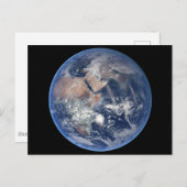 地球の上の東半球。 ポストカード (正面/裏面)