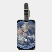 地球の上の東半球。 ラゲッジタグ (正面縦)