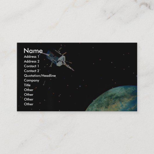 地球の上の衛星 名刺 (正面)
