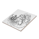 地球の世界の入れ墨上の天使の戦いの鬼 タイル (側面)