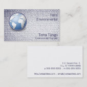 地球の世界の地球のタンゴ粗かった一見 名刺 (正面/裏面)