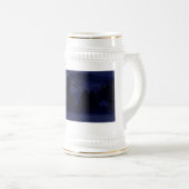 地球の世界地図：夜の衛星画像 ビールジョッキ (正面右)