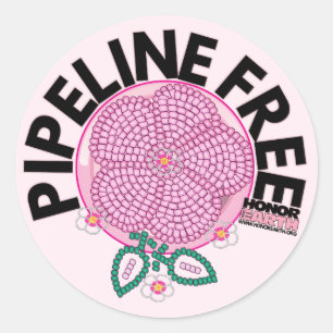 地球の乳がん認知月を称える ラウンドシール