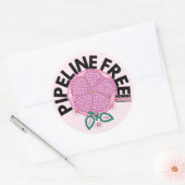 地球の乳がん認知月を称える ラウンドシール (封筒)