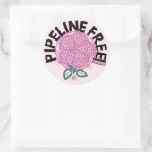 地球の乳がん認知月を称える ラウンドシール (バッグ)