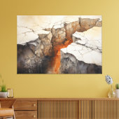 地球の乾燥気候をクラック3 / 4 キャンバスプリント (インサイチュ (リビング))