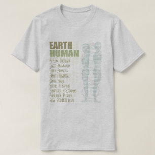 地球の人間のTシャツ Tシャツ