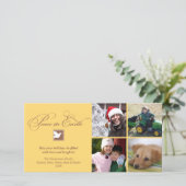 地球の休日の挨拶に黄色い茶色の鳩の平和 シーズンカード (スタンド正面)