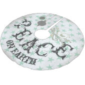 地球の休日の木のスカートの平和 ブラッシュドポリエステルツリースカート (アングル)