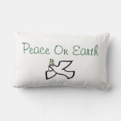 地球の休日の枕のメリークリスマスの平和 ランバークッション (裏面)