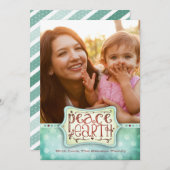 地球の休日カード青緑の311平和 シーズンカード (正面/裏面)