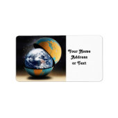 地球の保護カバー ラベル (正面)