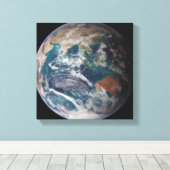 地球の全体像が世界のデータを示している キャンバスプリント (インサイチュ (ウッドフロア))