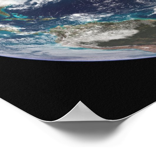 地球の全体像が世界のデータを示している ポスター (角)