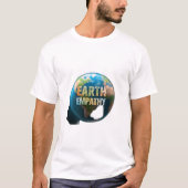 "地球の共感"の文字とTシャツ。 Tシャツ (正面)
