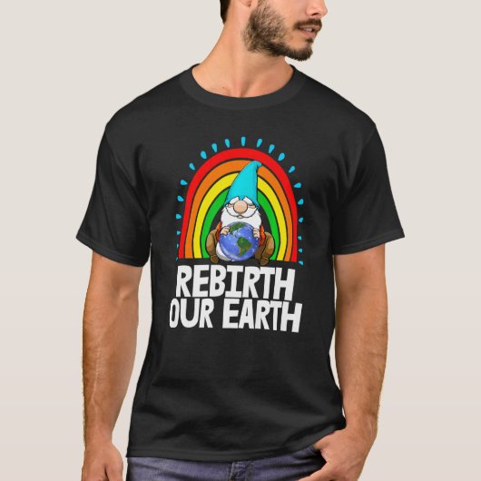地球の再生格言女性環境地球ロ Tシャツ (正面)