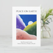 地球の冬のクリスマスカラフル平和 シーズンカード (スタンド正面)