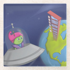 地球の初歩的コースター ガラスコースター