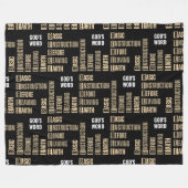 地球の前の聖書離れの基本教示 フリースブランケット (正面(横))