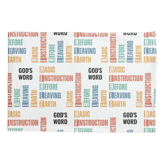 地球の前の聖書離れの基本教示 枕カバー (裏面)