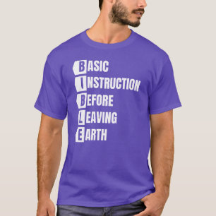 地球の前の聖書離れの基本教示 Tシャツ